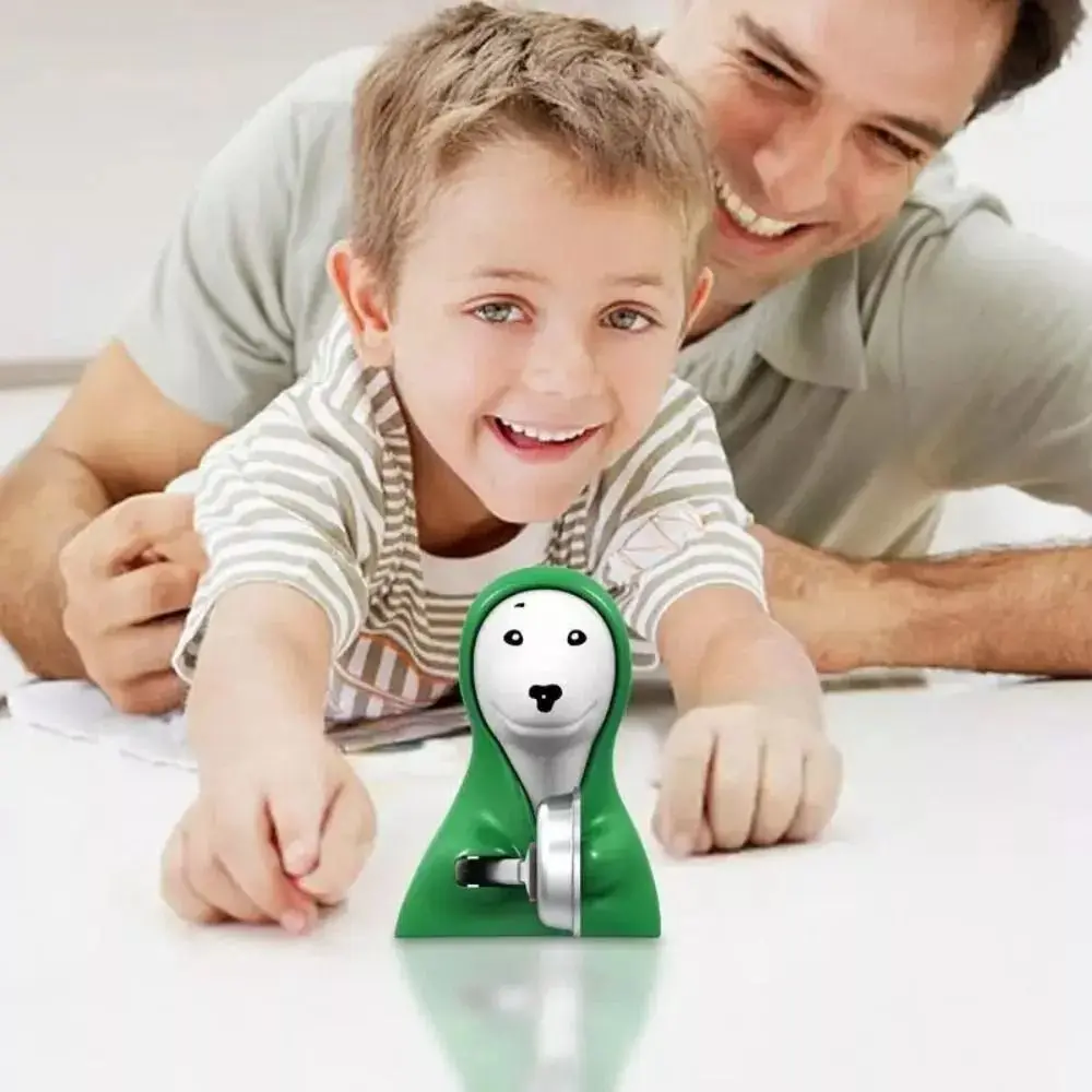 Creativo bussare al bacino cucciolo di cane Meme giocattolo di plastica verde vestito cane bambino regalo antistress cartone animato giocattolo divertente