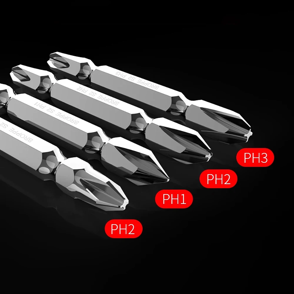 

1-20Pc Double Head Screwdriver Bit PH2 Magnetic Phillips Cross and Flat Slotted Screwdriver Bits 65/100/150/200/250/300mm Length