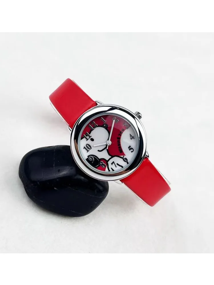 Nuovo Snoopy Kawaii carino ragazzi e ragazze orologio da cintura Anime Cartoon studente polso moda creativa orologio al quarzo periferico