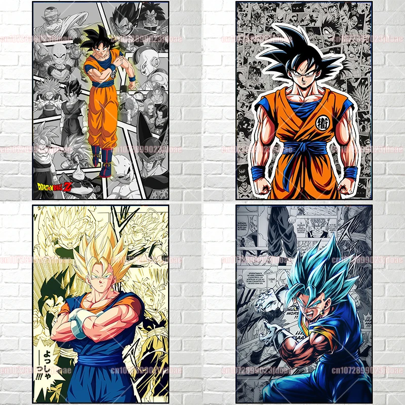 

Classic Anime Dragon Ball Z Goku Vegeta Kakarot HD Poster Wall Decoration Painting Creative Bedroom Gym Art Decoration Painting