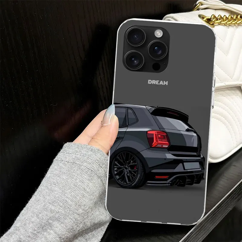Cool MK4 MK5 Golf Car Case for iPhone 13 12 Mini 11 Pro Max Soft Phone Cover X XS XR 7 SE 8 Plus 6 6S 5 5S Silicone Black Capa view 6