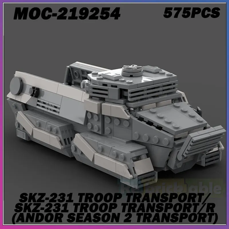 

575 шт. MOC-219304 MOC City Transit Vehicle SKZ-231 Troop Transport/SKZ-231 Troop Transpor сборная игрушка, подарок на день рождения, технология