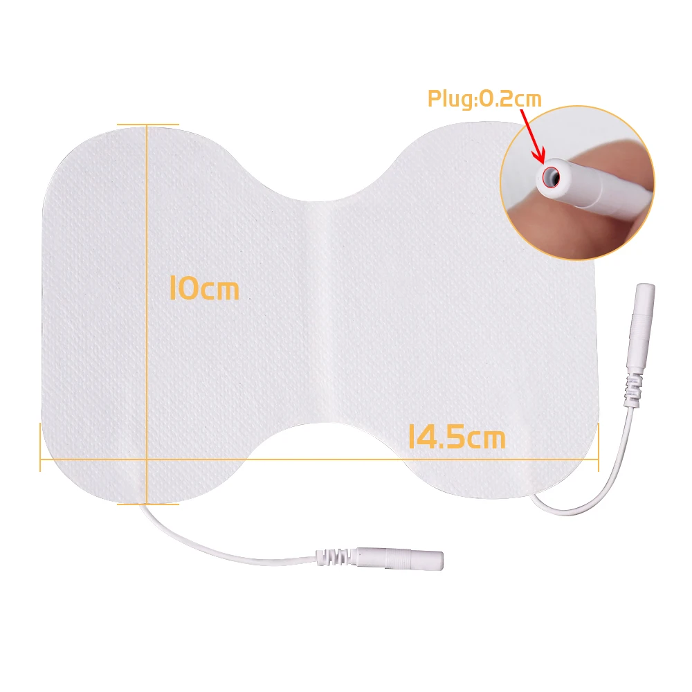High Quality Replacement Electrostimulator Electrode Pads TENS Massage Machine Reusable Gel Pads 2mm Connector Self-adhesive Pad
