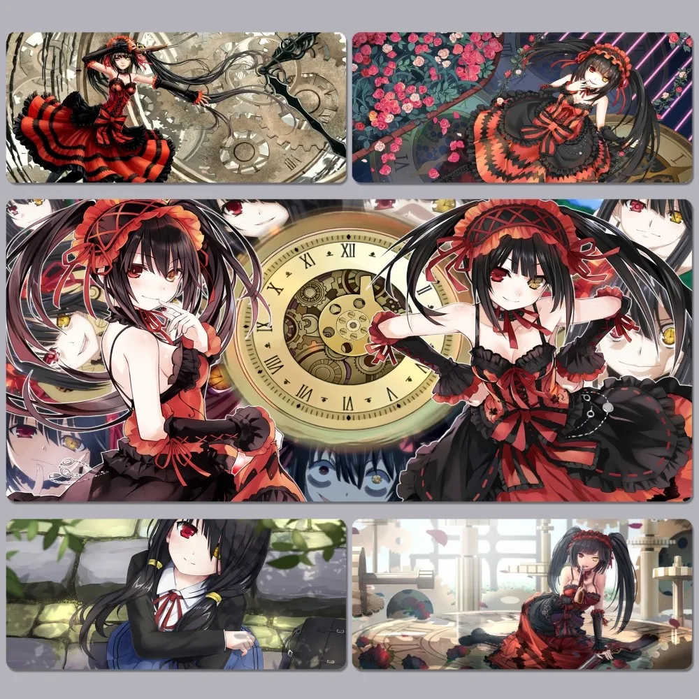 

Tokisaki Kurumi Mousepad 90x40cm Big Keyboard Mat Table Mat Students Gamer Desktop Mousepad Gaming Mouse Pad for PC Mouse