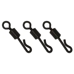 25pcs/lot Large Long Body Q-Shaped Bearing Swivel & Snap Fishing Connector Quick Change Swivels Fishing Tackle Accessories