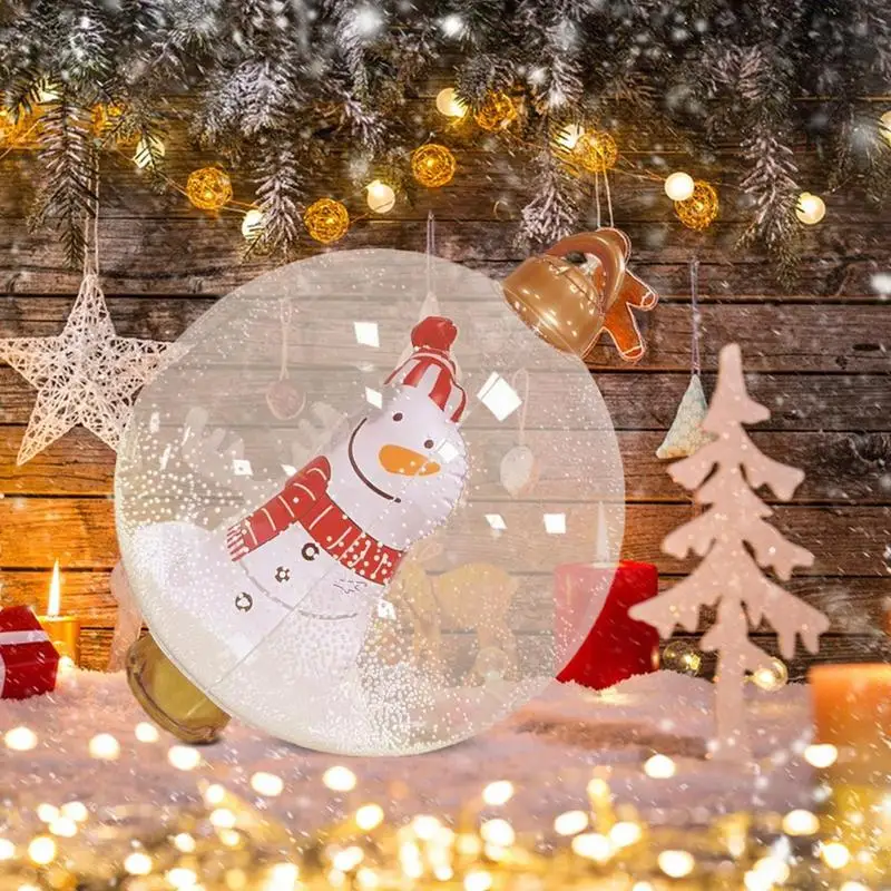 Inflatable Christmas Ornaments Balls 24 Inch Festive PVC Inflatable Christmas Ball Reusable Christmas Accessories Oversized