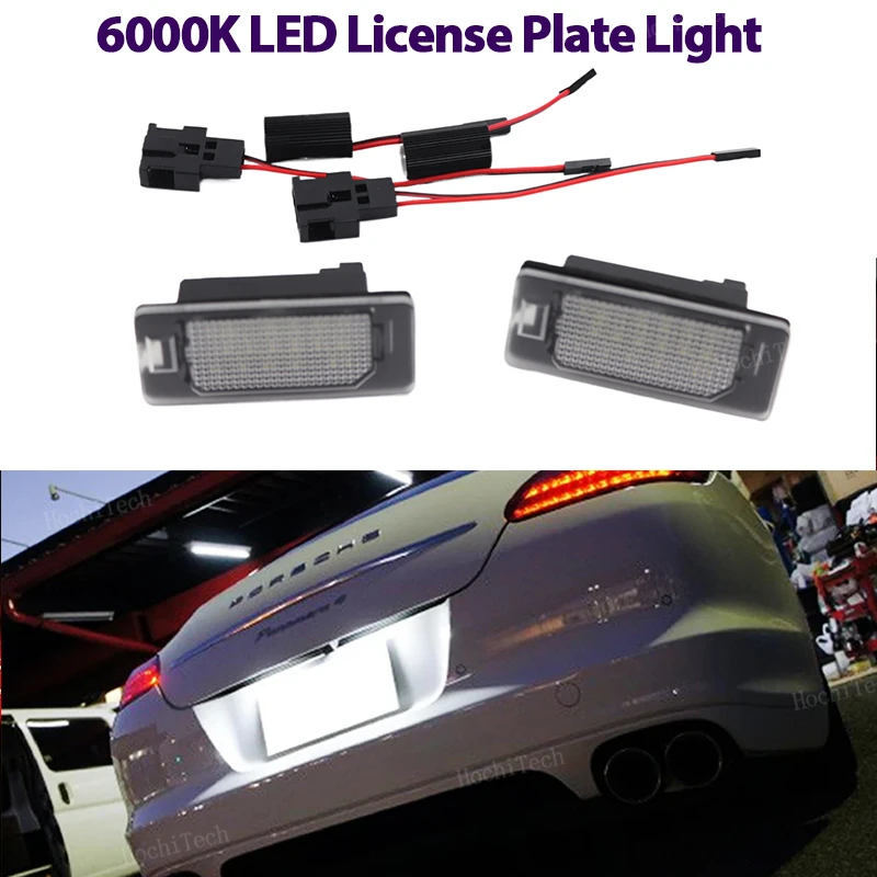 12V LED License Plate Light Lamp for Porsche Panamera 970 4D 2010-2016 CAN-BUS Error-Free No Modification Required 8TO943021