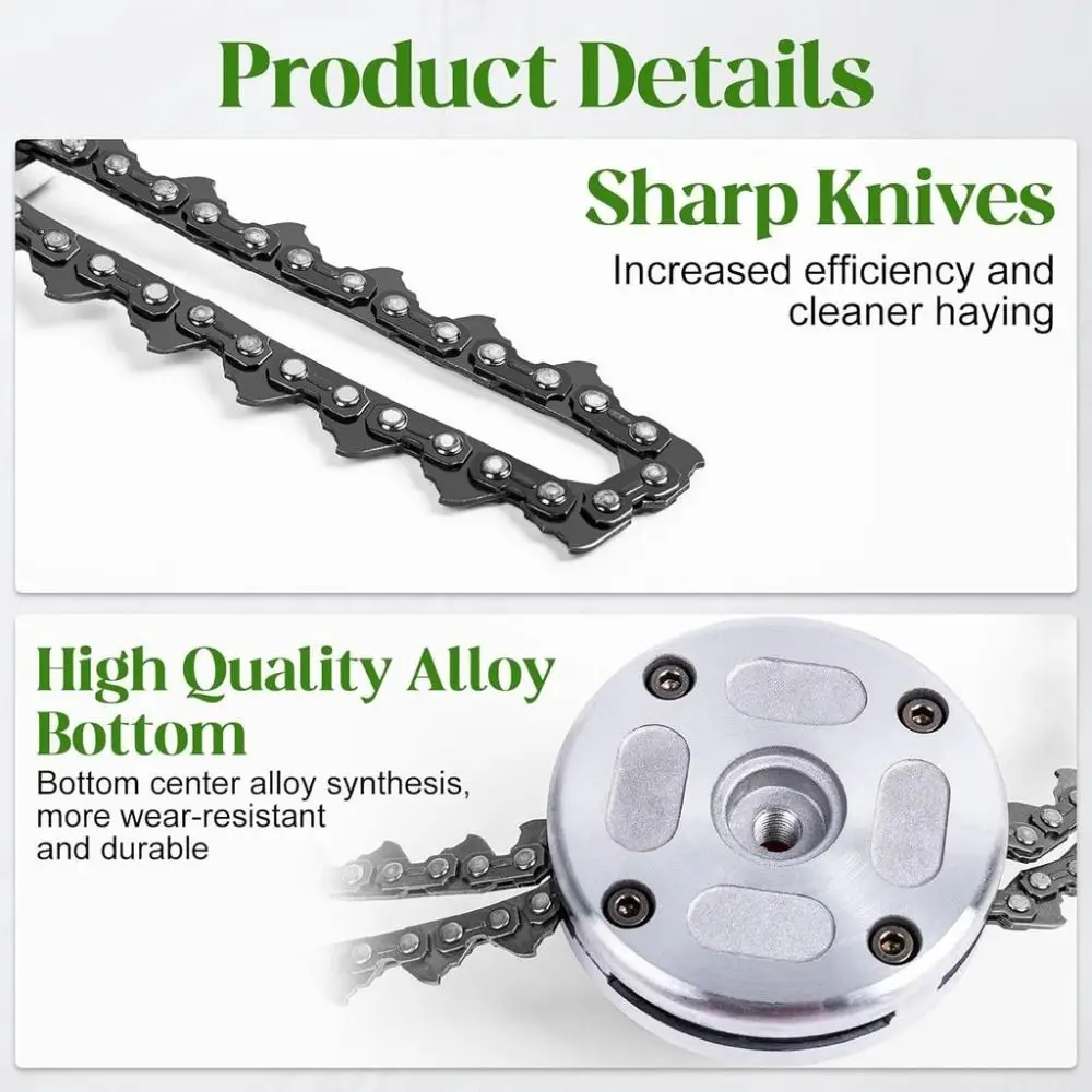 芝刈り機アクセサリー草刈り機ヘッド厚みのある高硬度芝刈り機ヘッド耐衝撃性M10チェーン芝刈り機ヘッド