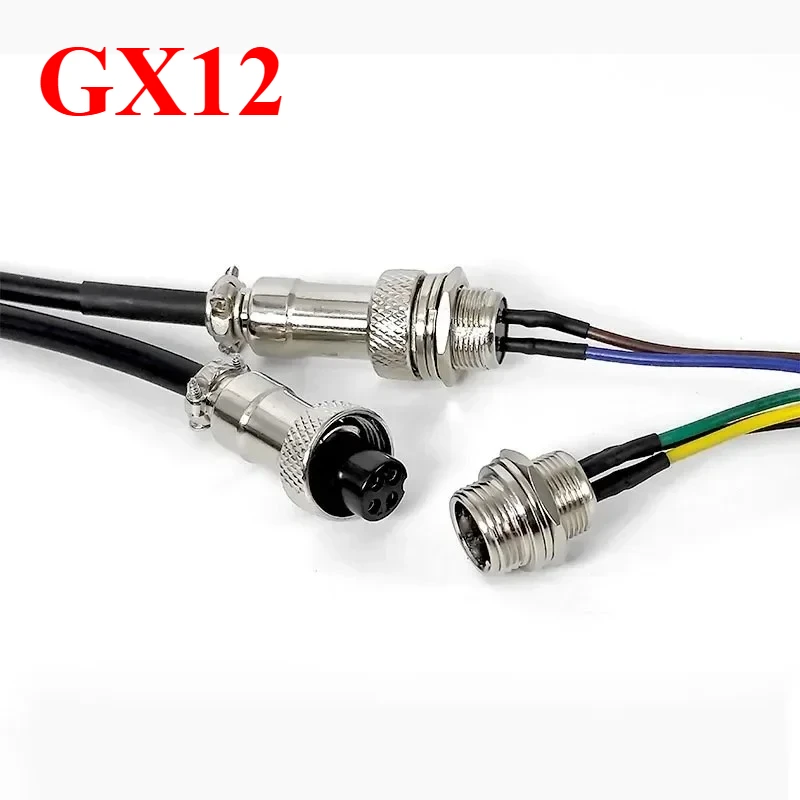 Cable Extension Line Industrial Aviation Welding  Cord Plug M12 Connection Male Female  5A GX12 2 3 4 5 6 7 Pin Connector Grade