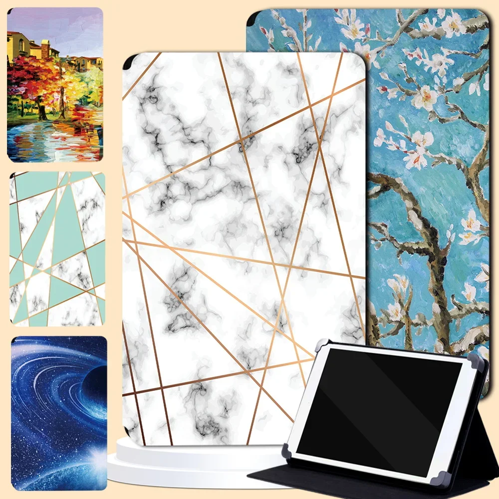 Чехол-подставка для планшета из искусственной кожи Apple/huawei/Samsung/Lenovo 6/7/8/9,7/10/10/10,1/10,5 дюймов, универсальный умный регулируемый защитный чехол