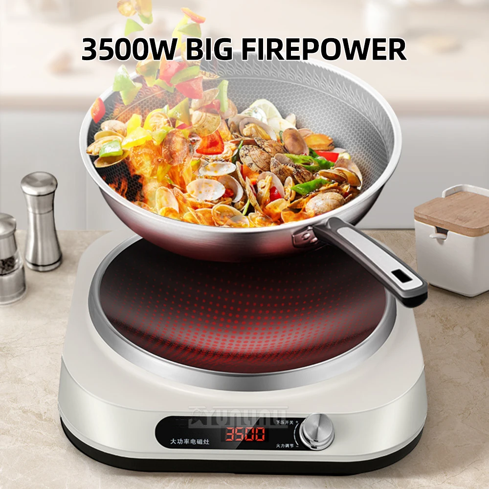 ใหม่เว้าประเภทเตาแม่เหล็กไฟฟ้าเตาแม่เหล็กไฟฟ้า 3500W High-power ทอดหม้อร้อน