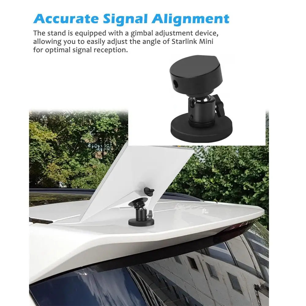 دعامة مغناطيسية قوية لـ Starlink Mini Car حامل تثبيت قابل للتعديل يستخدم لسطح سقف RV لملحقات Starlink Mini