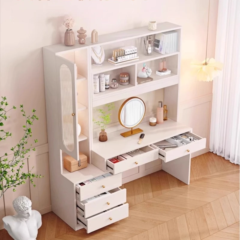 

Apartment Bedroom Dressing Table Drawer Storage Princess Luxury Dressing Table Natural Wooden Mueble Tocador Home Furniture