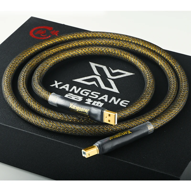 Xangsane HiFi 5N Sterling Silver 4*0.4mm ² kabel USB do dekodowania karty dźwiękowej DAC kabel USB audio