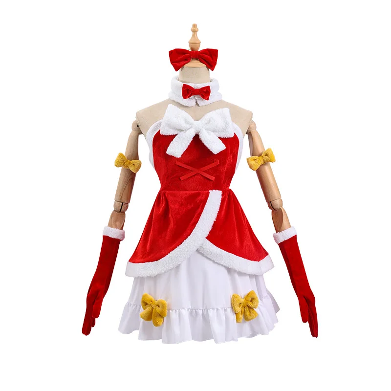 

2025 Christmas Royal Highness Princess Cosplay Costume Virtual Singer Mikus Christmas Dress Set Carnival Party Women's Dress Up