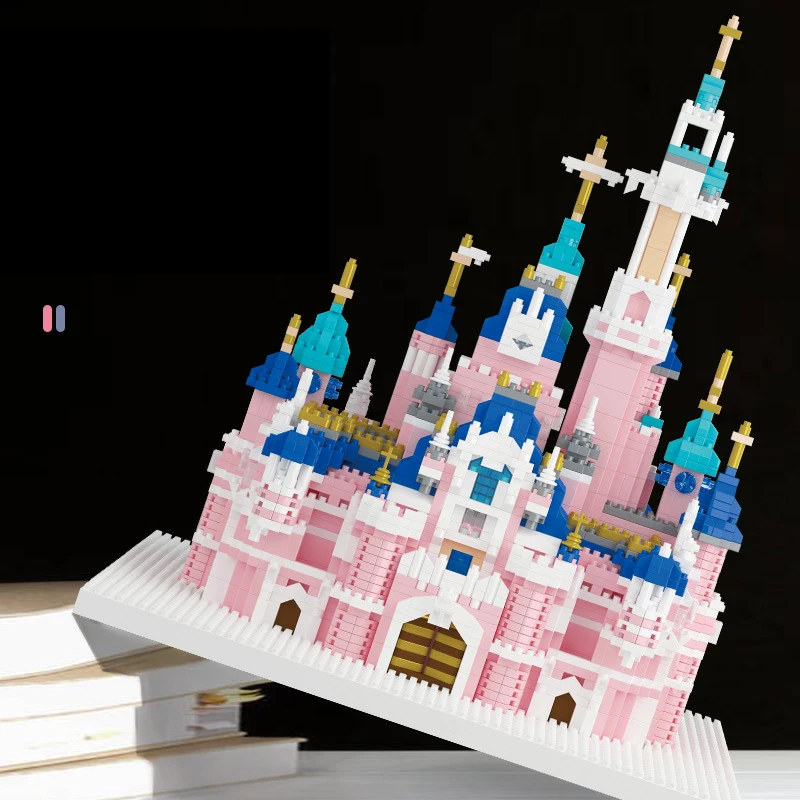 NEW Dream Pink Castle Princess Girls Beaut Set City DIY Puzzle Model Building Blocks Bricks Toys For Children Kids Adult Gift