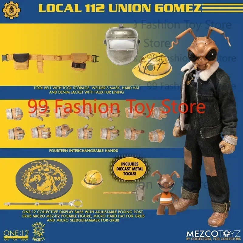 In Stock 100% Original Mezco One:12 Collective Local 112 Union Gomez Limited Edition Figures Action Collection Model Toys