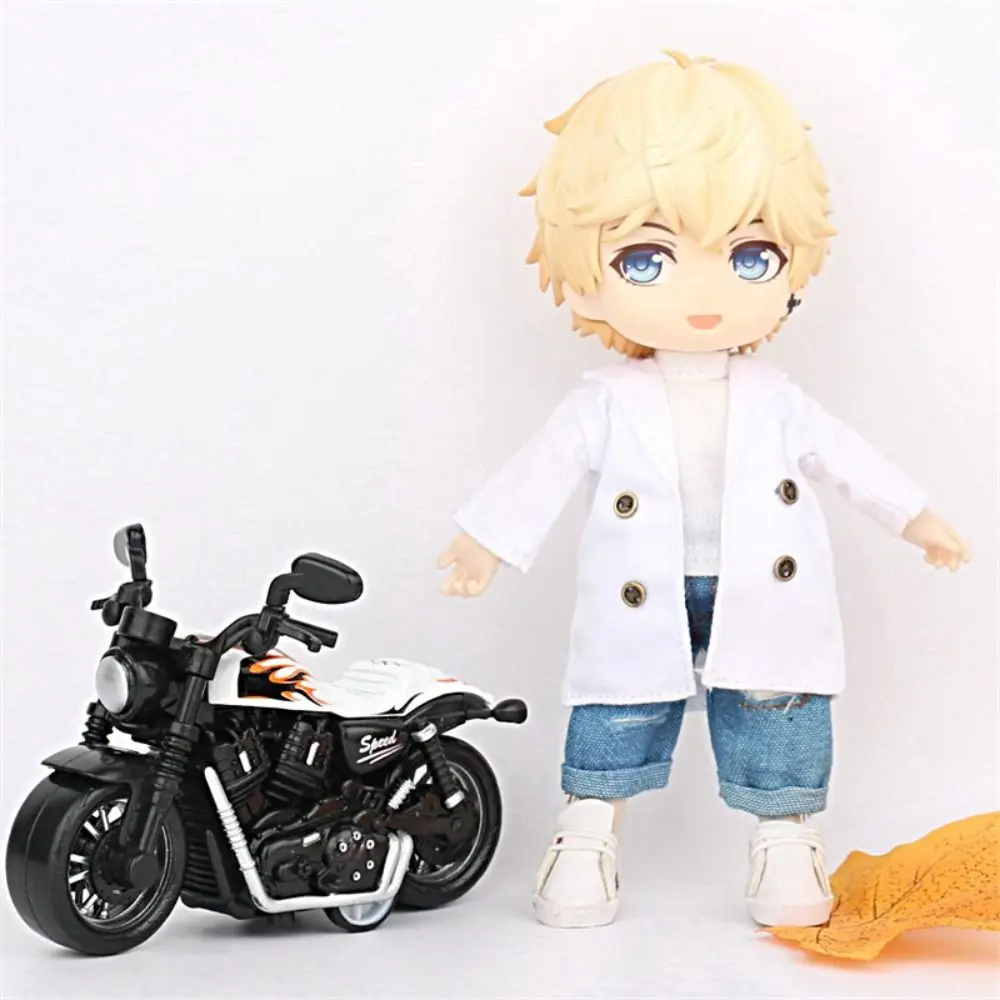 DIY Toy Cool Jackets Doll Coat Jackets Warm Clothing Long Coat OB11 Windbreaker Coat Dress Up Handmade Doll Clothes 1/12 BJD