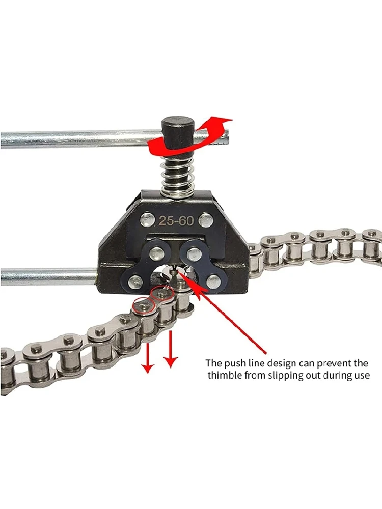 AliExpress A77E-Motorcycle Bike Chain Tool Link Splitter Roller Chain Bicycle Go Kart ATV Chains Replacement Tool For 25H-60H Chains