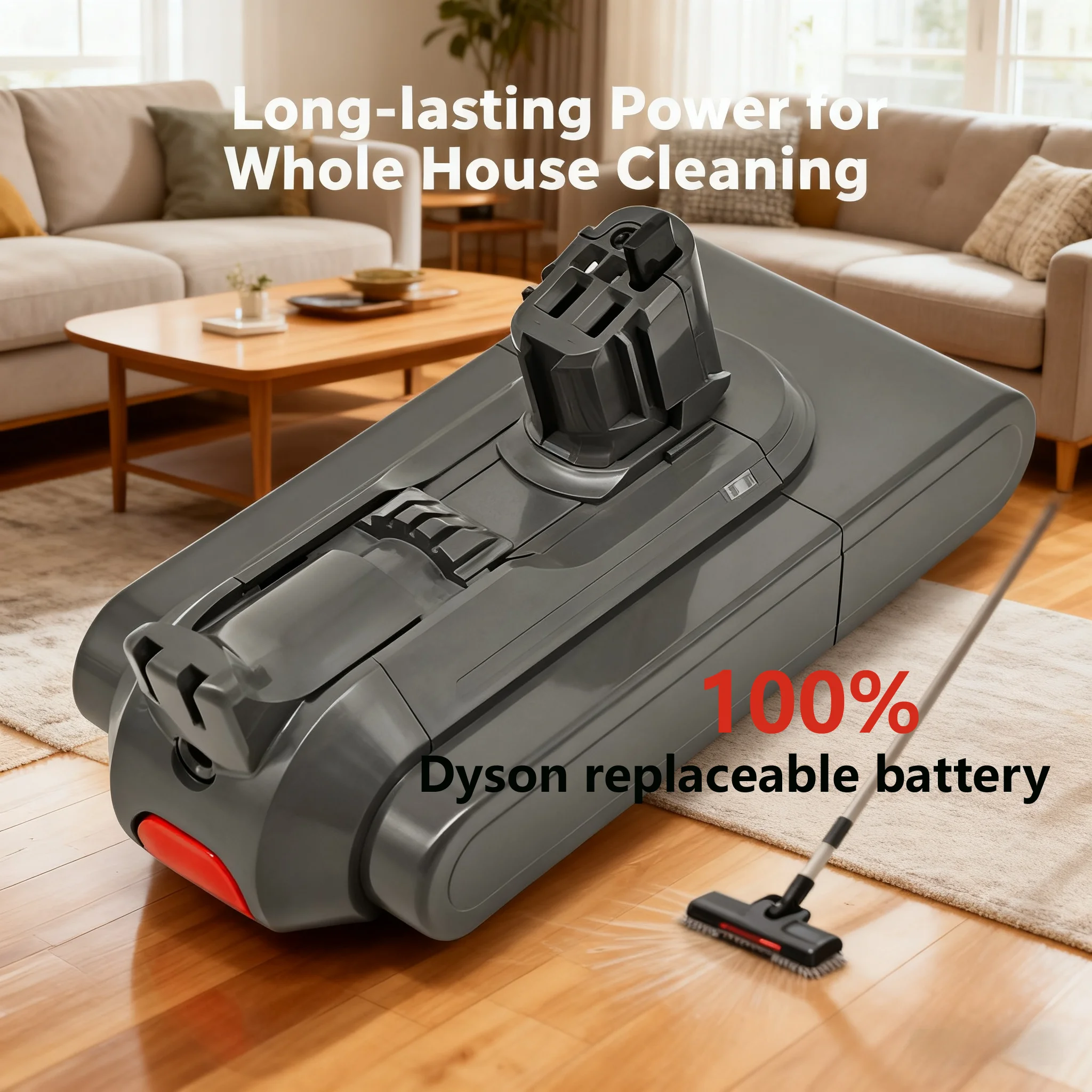 

25.2V 8000mAh Replacement Battery for Dyson V6 V7 V8 V10 Vacuum Cleaner Models