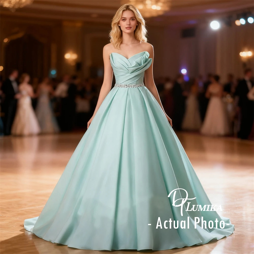 

DTLumika Элегантное женское праздничное платье без бретелек трапециевидной формы, платья Quinceanera, милые платья 15, 16, платье для подростков, совершеннолетия