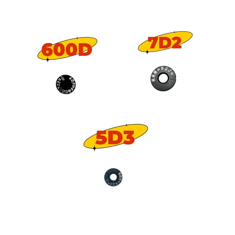 For Canon 5D3 7D2 600D Mode Label Dial Stickers Function Turntable Rotary Plate Patch Camera Detail Repair Replacement Parts