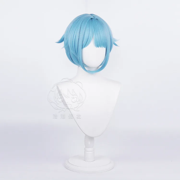 Conjunto estrelas shino hajime perucas mulher céu azul cabelo curto festa de halloween desempenho peruca anime con cosplay acessórios traje