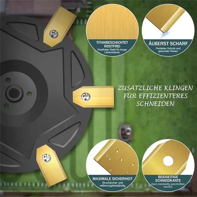 ABMS-Piece Replacement Blade Kit:Blade Disc+ 6 Blades For Segway Navimow H Series H500E,H800E H1500E