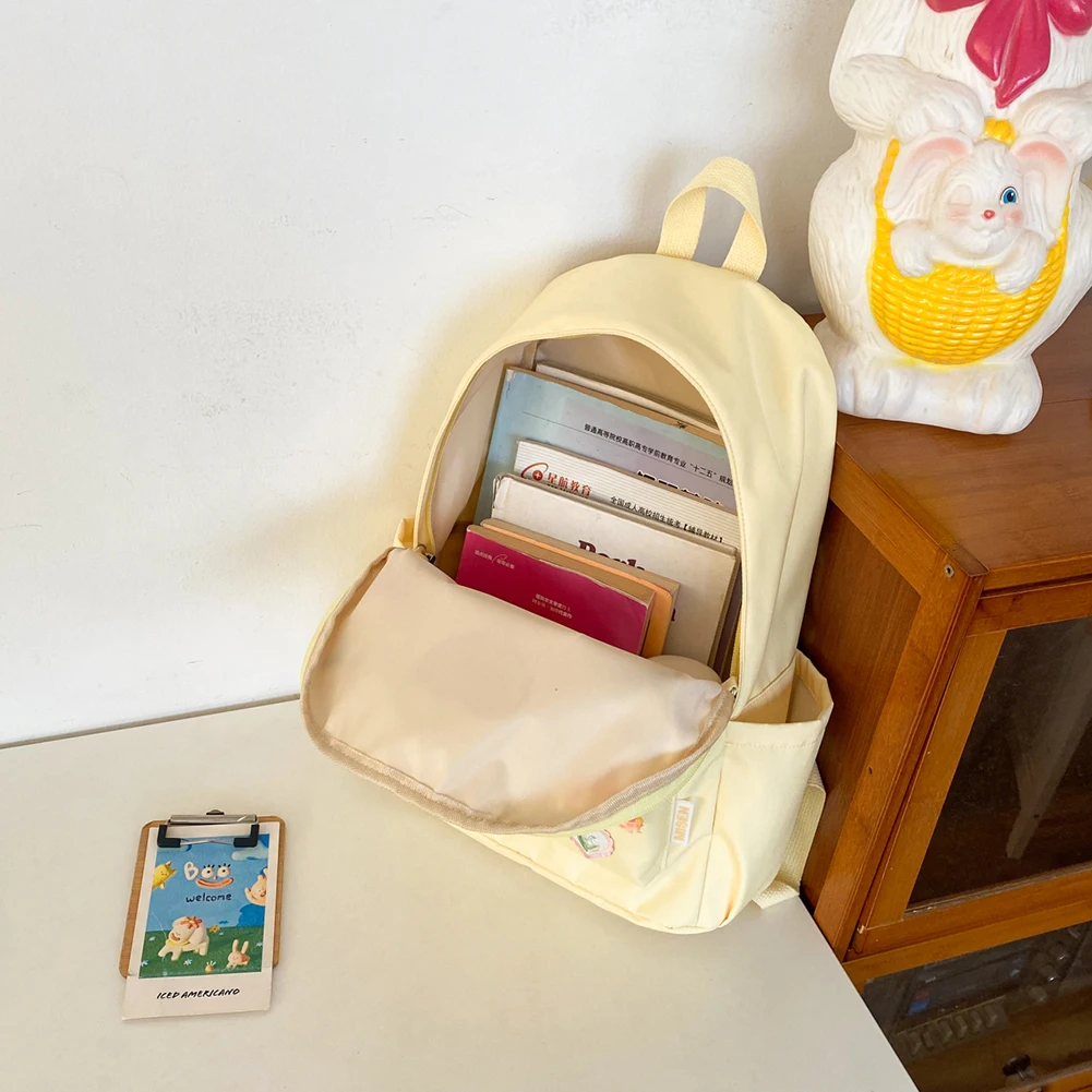 여성 보우 하트 캔디 배낭 대용량 간단한 보우 캔디 배낭 지퍼 클로저 캔디 학교 배낭 십대 소녀