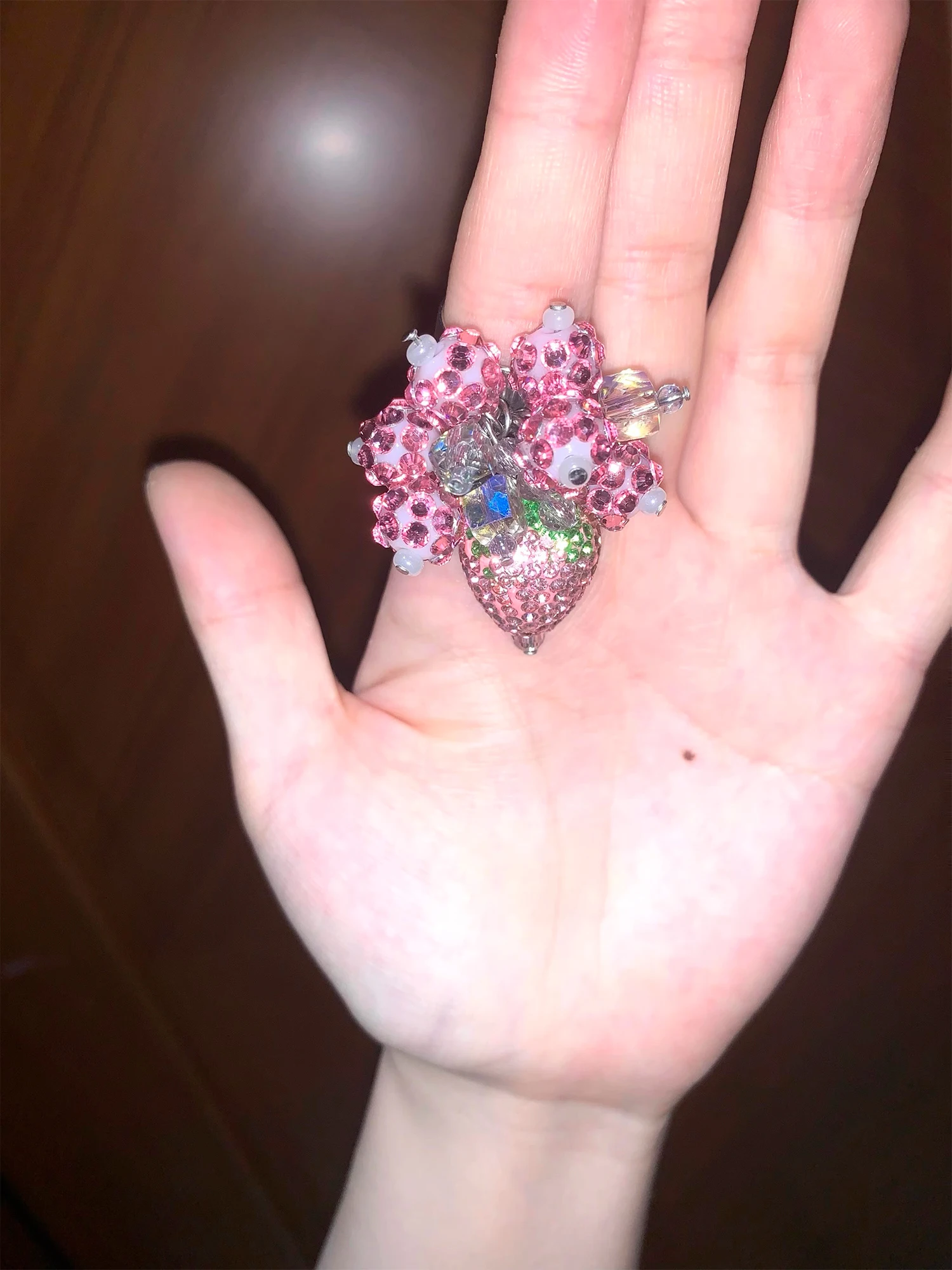 2025 New Finger Ring Summer Y2K Shiny Rhinestone Strawberry Crystal Star Metal Cute INS Accessaries for Women Girl Gift Jewelry