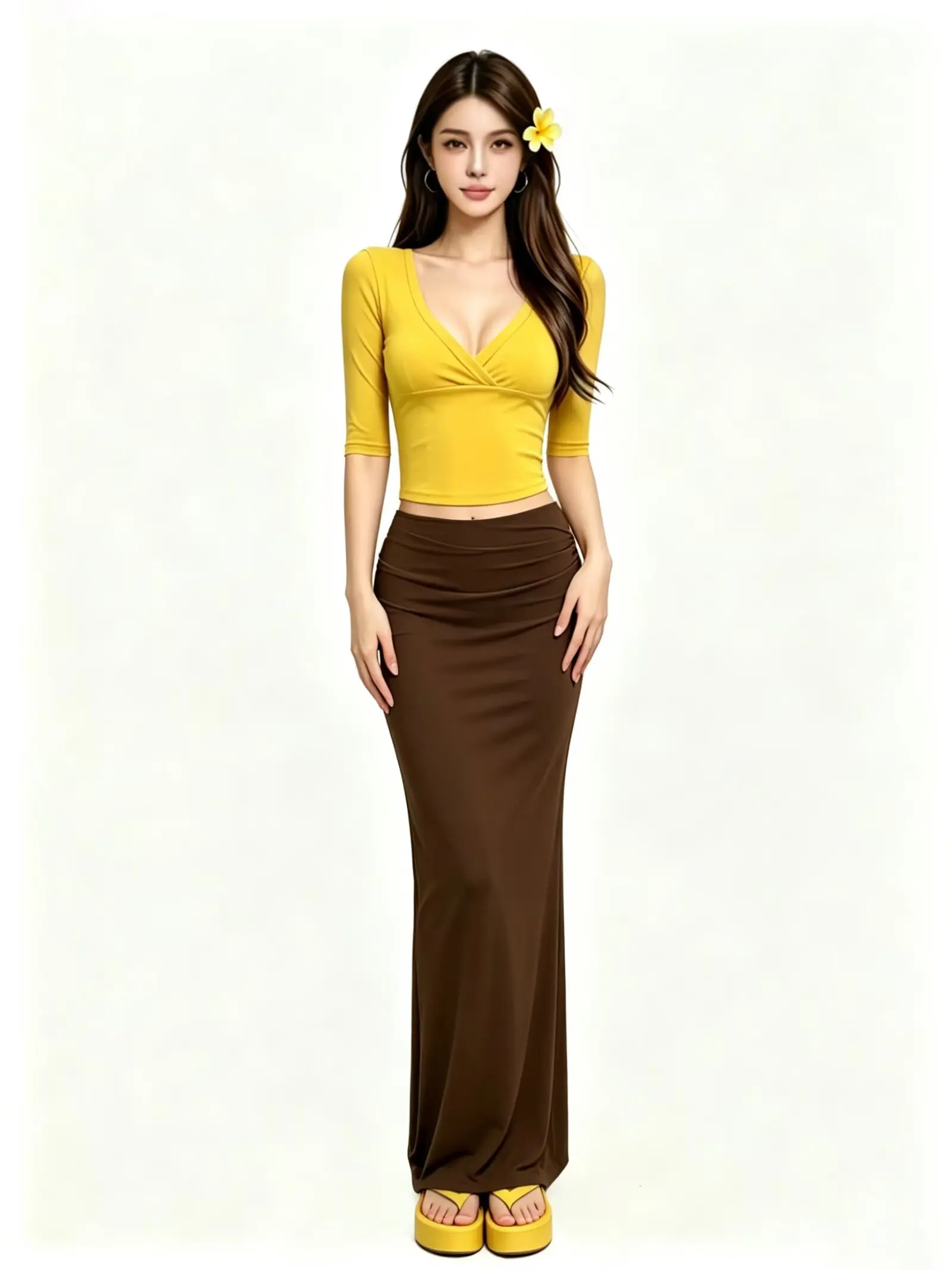 French Desire Outfit Long Sleeve Shirt Split Hem Midi Maxi Skirt Two Versions Set Summer Women