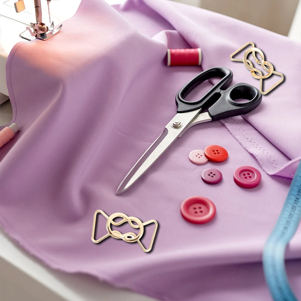 4 أزواج من أبازيم حزام الخصر المصنوعة من سبائك معدنية وإبزيم مزخرف بديل لحزام الملابس وحمالات الأجهزة للاستخدام بنفسك للبنطلون