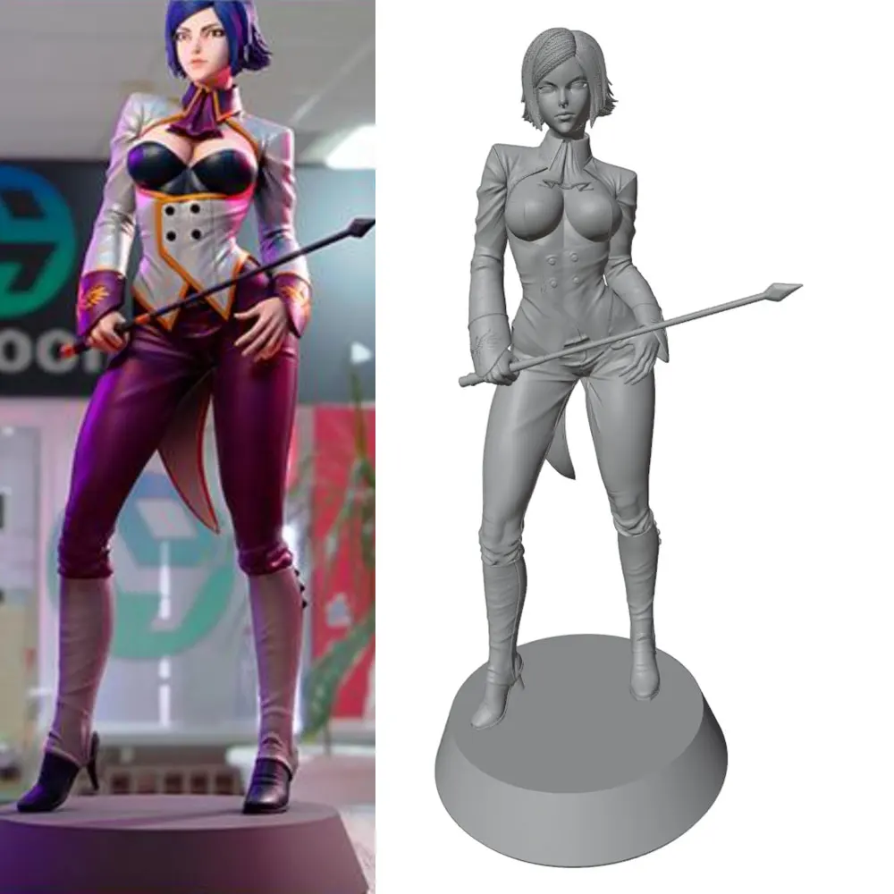 1/24 Room Decoration Items Sexy Girl Resin Model Kits 3D Printed Gray Model Figurine DIY Doll Model Unassembled And Unpainted