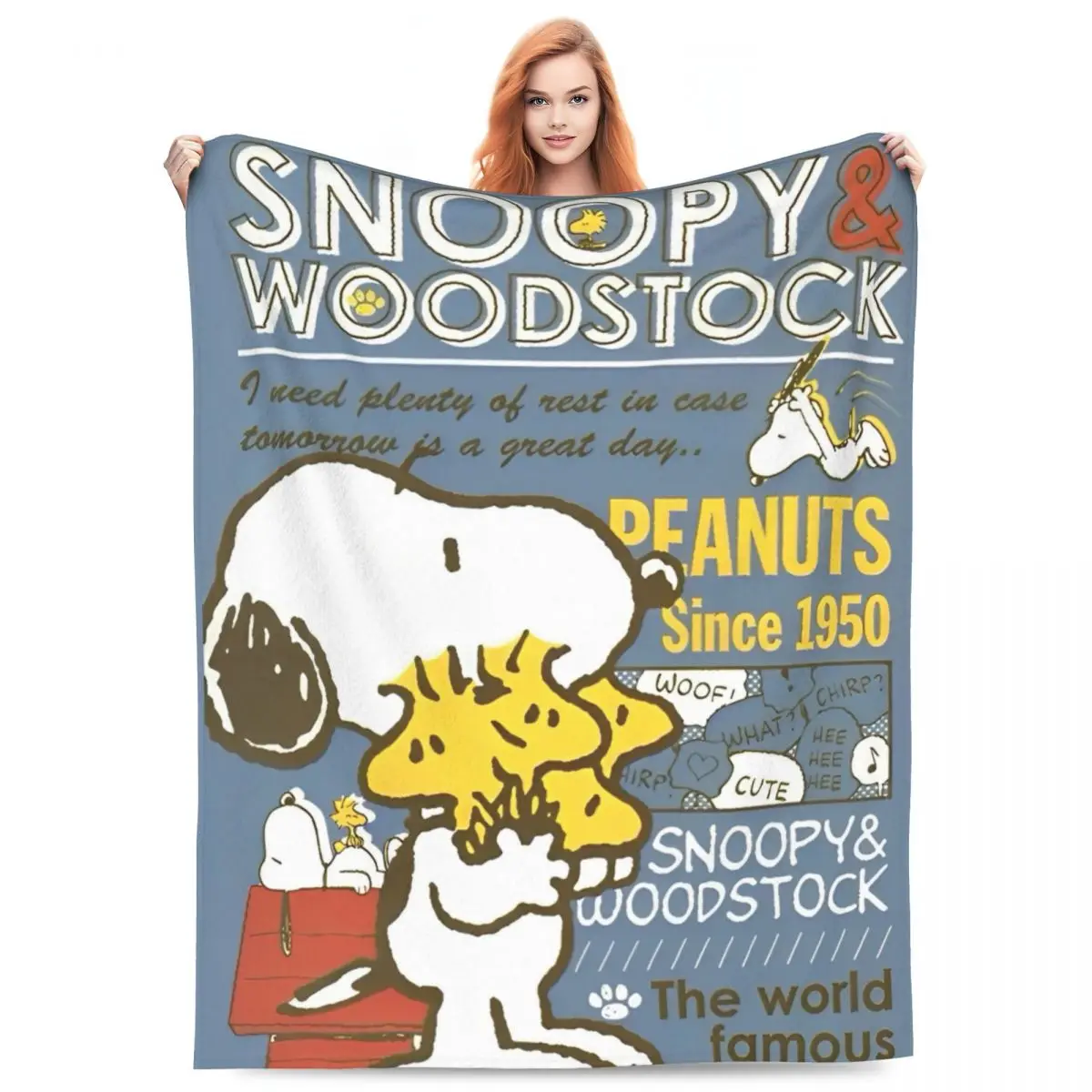 Snoopy Peanuts Blanket Warm Pattern Plush Throw Blanket For Couch Bed Picnic Flannel Bedspread Bed Cover