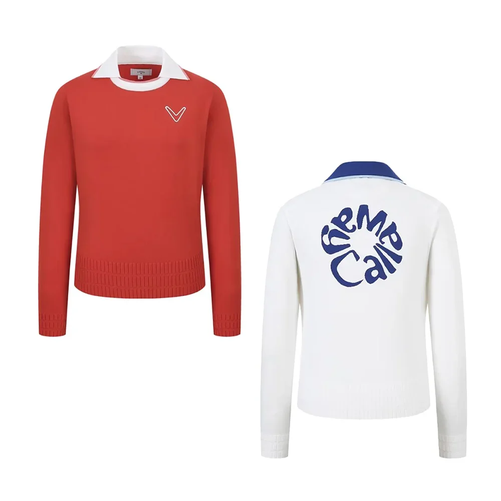 Women's Golf Sportswear! Long Sleeves for Warmth! Trendy Style, Luxury Knitted Sweater for Fall, Versatile!