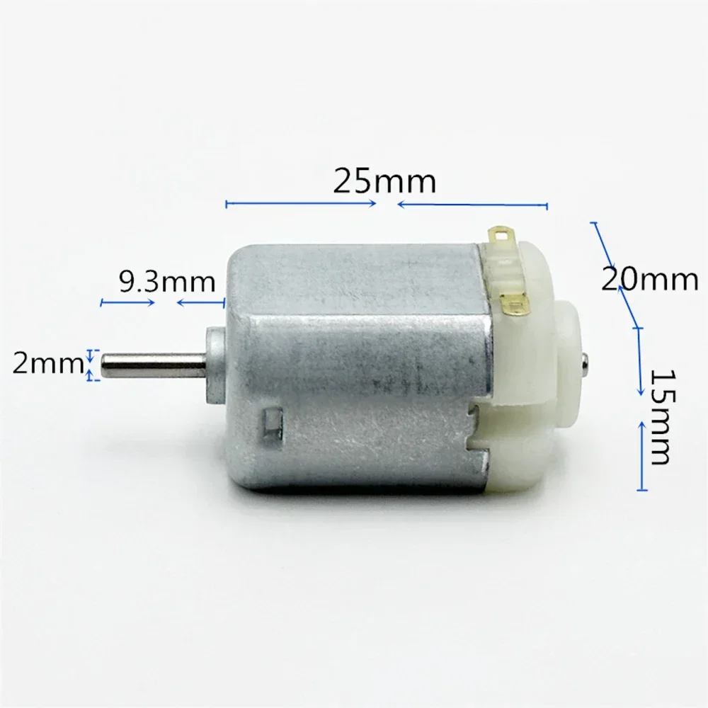 Micro 130-2270 DC Motor DC 1.5V-3.7V 21200RPM High Speed Carbon Brush Electric Motor for Model Ship Four-wheel Drive Car