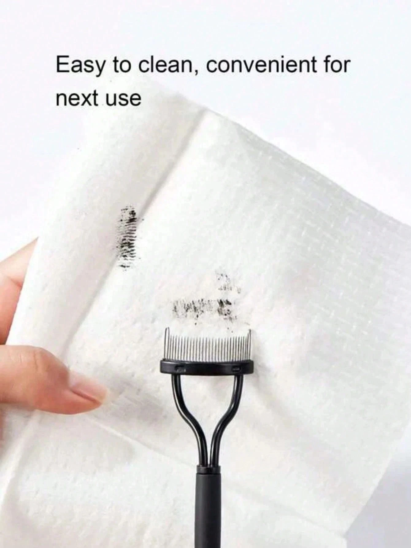 1/2Pcs Eyelash Styling Eyelash Comb Separator Ergonomic Curved Comb Belt Dust Cover Eyelash Separator Has Clear Roots