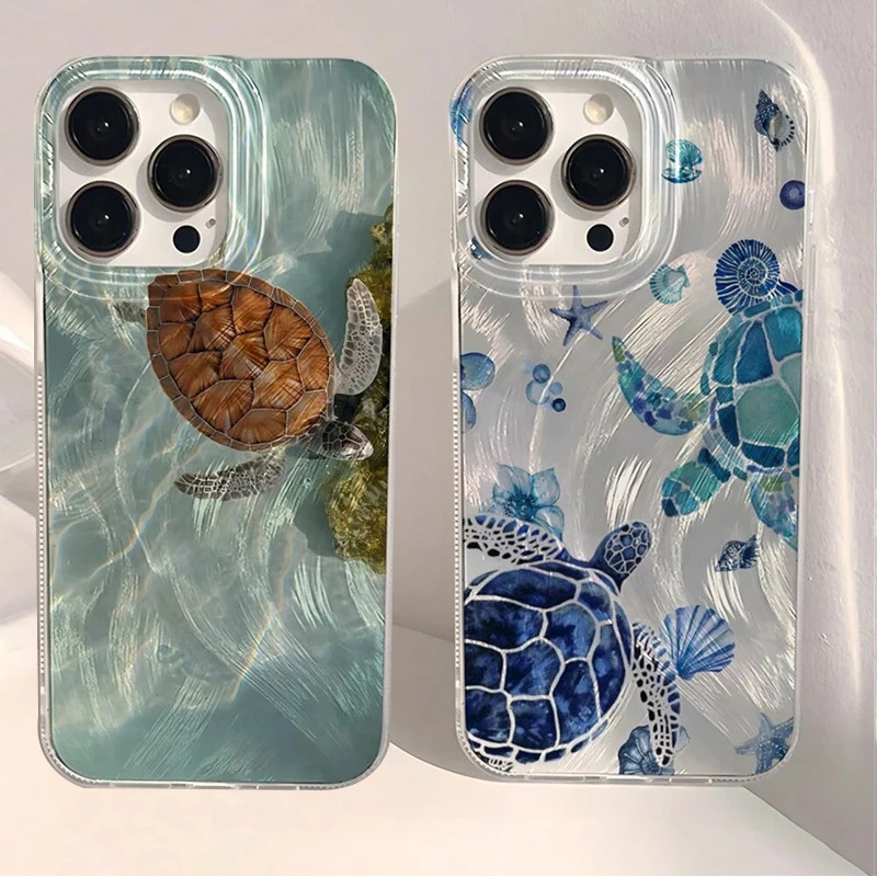 Etui na telefon Summer Cool Turtle Pattern do Samsung Galaxy A73 A72 A55 A54 A53 A52 A34 A33 A32 A23 A14 A13 4G 5G Back Cover — zdjęcie produktu 3