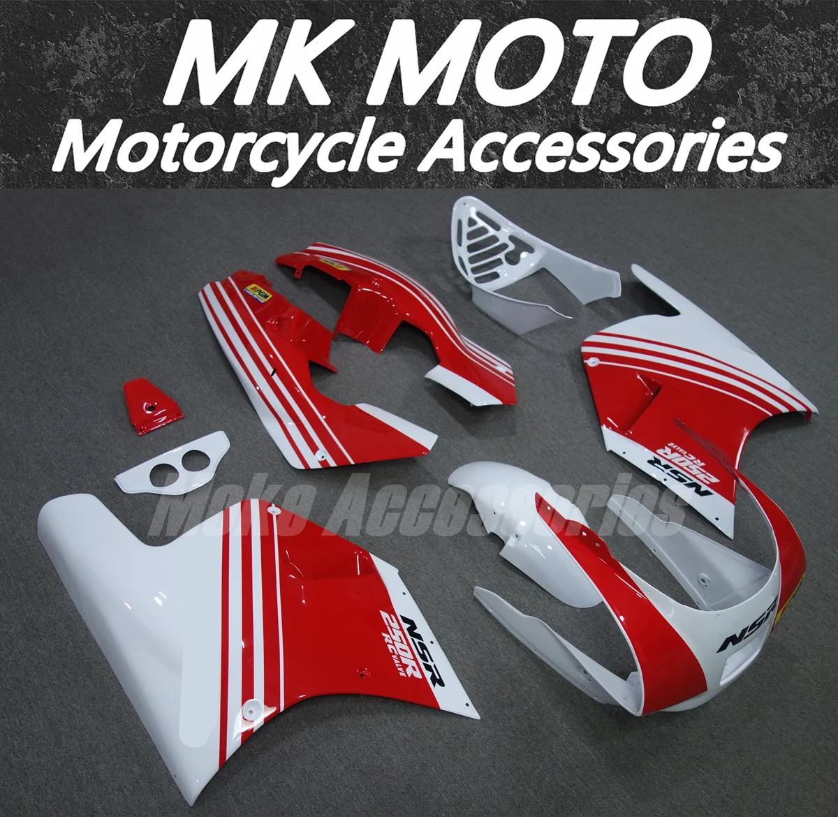 Motorcycle Fairings Kit Fit For NSR MC18 Bodywork Set High Quality Abs Handmade mould Red White