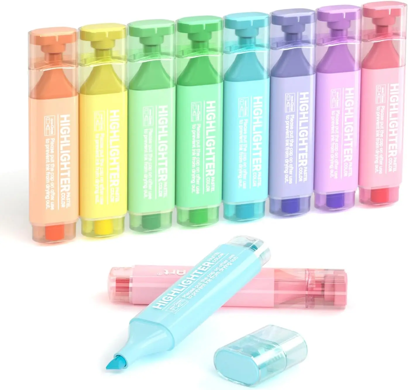 

Набор из 8 пастельных маркеров-хайлайтеров Macaron, быстросохнущие, нетоксичные, с клиновидным наконечником, для школы и офиса