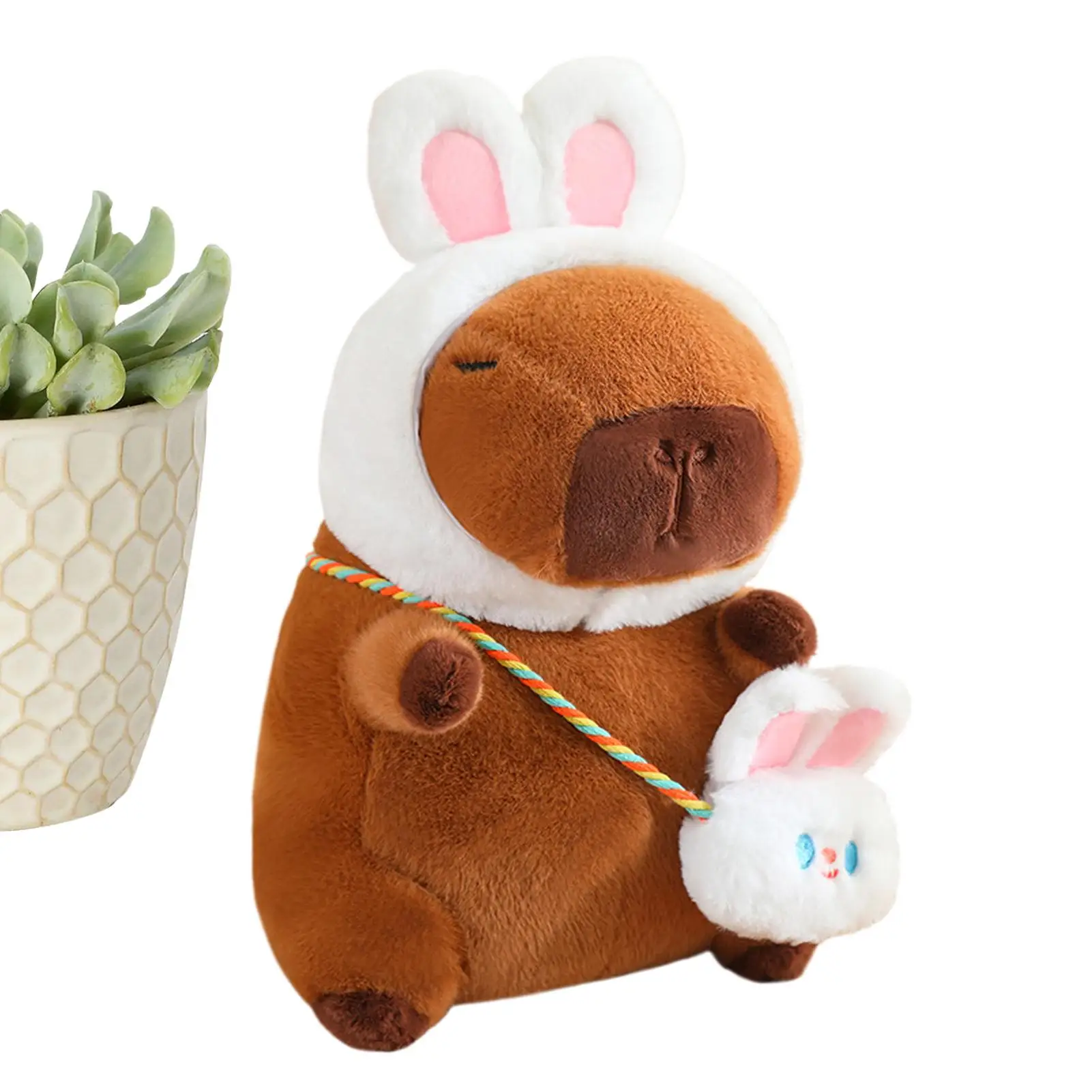 

Plush Animal Huggable Soothing Companion Stuffed Animal Capybara Figure For Boys Girls Sisters Classmates Teens Sofa Bed Couch