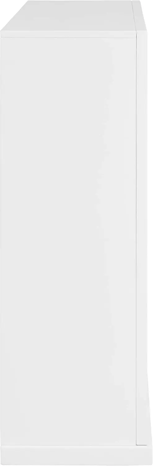 Stadderly Mirrored Alexa-Enabled Electric Fireplace, White