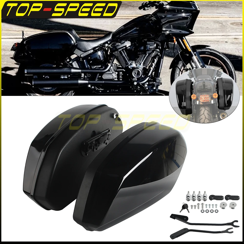 

For Harley Softail Low Rider ST 2022-24 FXLRS 20-24 FXLR 18-20 FXRST 2022 Motorcycle Hard Saddlebags Side Bags Luggage Tank Kit