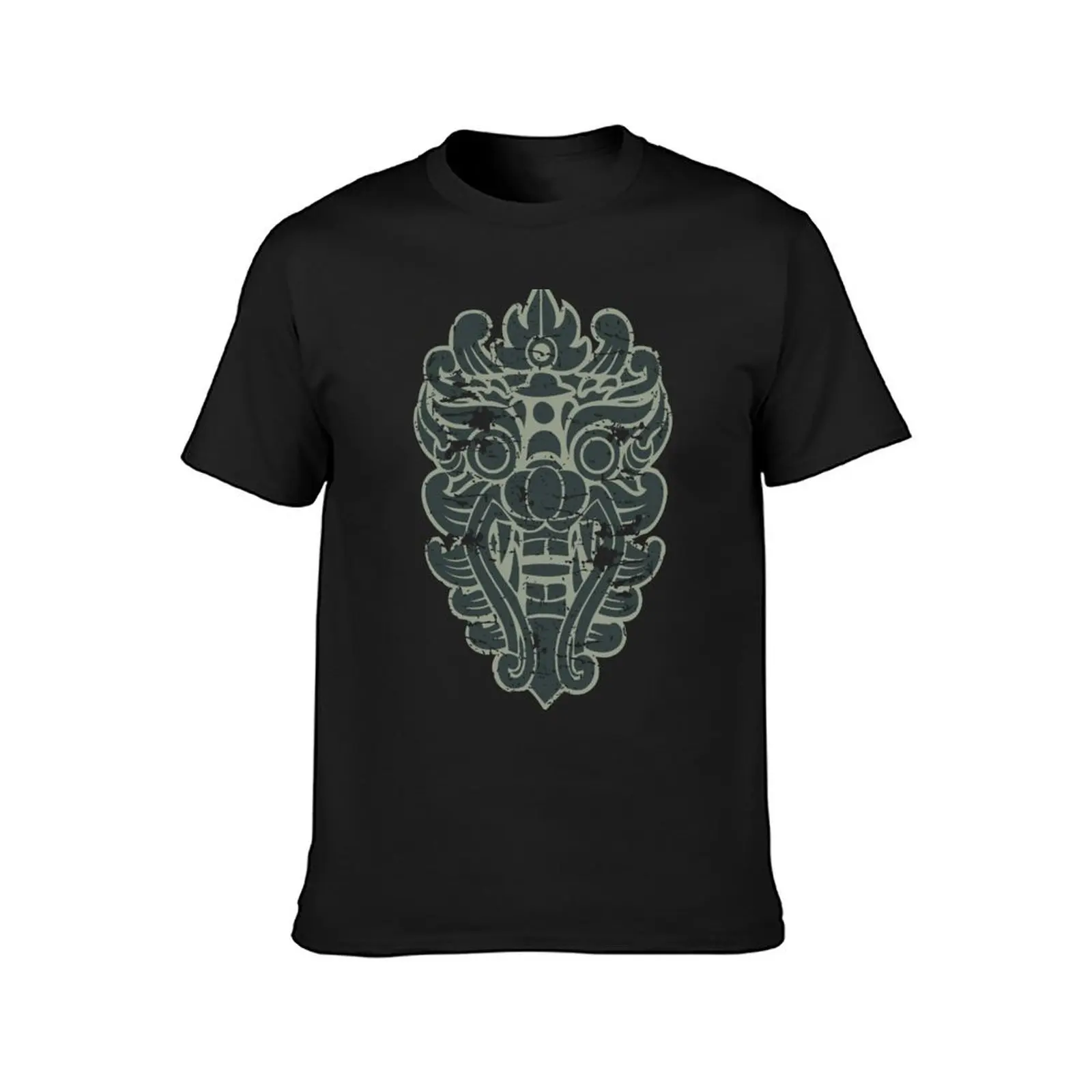 Aztec mask face #4: Barong - Balinese/Thai mask, Thai dragon, The Beach movie T-Shirt tops sweat plus size tops T-shirt men