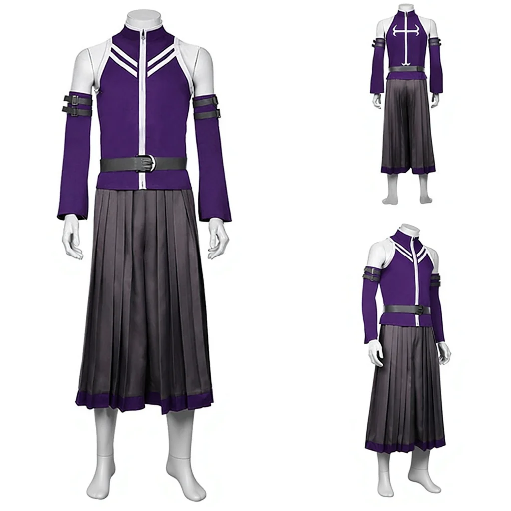 

Full Set Cosplay Costume Tailor-made Polyester Gray Fairy Tail III Halloween Suit Customizable Women's Ethnic Stage Costume