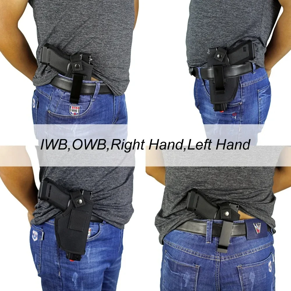 Tactical Gun Holster,Concealed Carry,Belt Clip,Left and Right Hand,IWB OWB Carry,Compact Fullsize Airsoft Pistol Adjustable