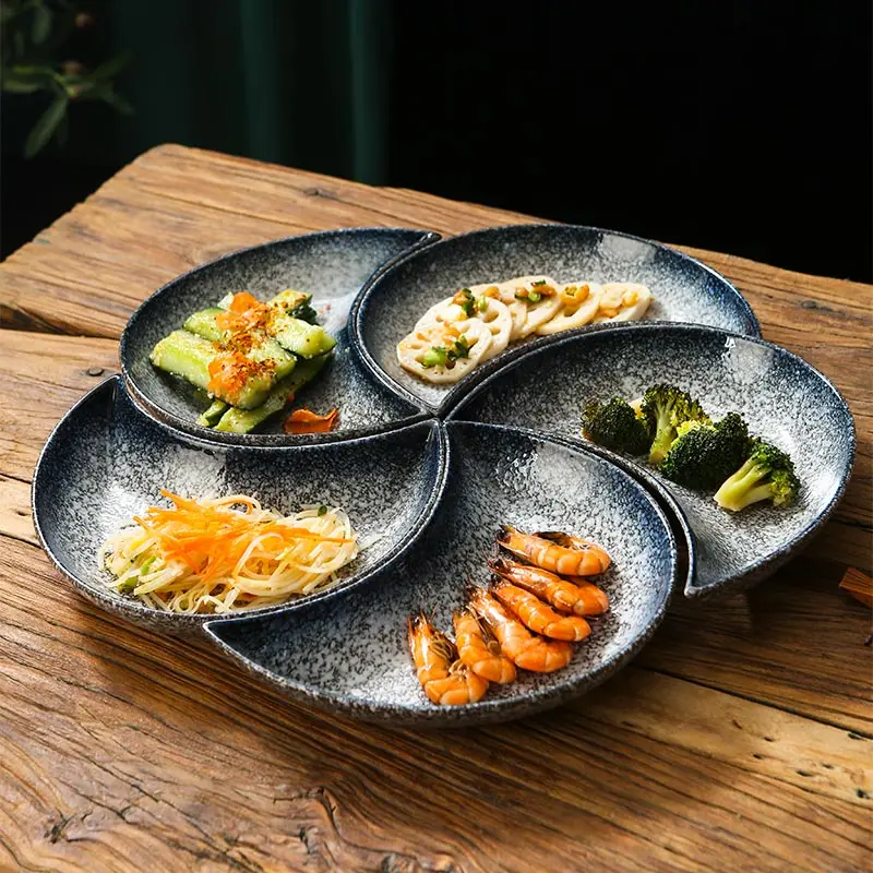 Japanese tableware, snacks, crescent-shaped plates, platters, Chinese round plates, 1PC