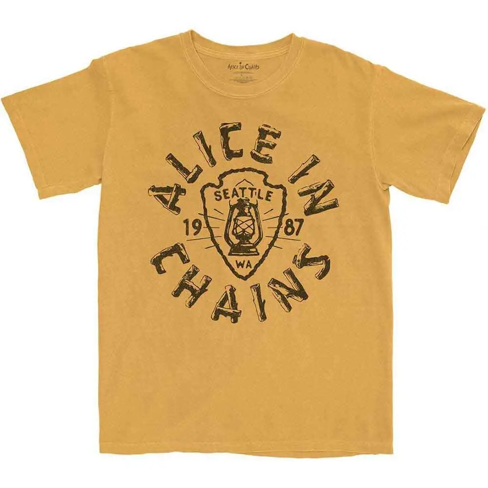 

Alice In Chains 'Lantern' Yellow T shirt - NEW