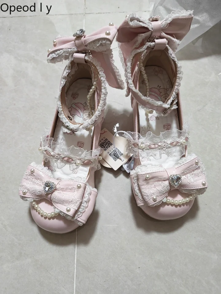 

Original Japanese Style Mid-heel Jk Mary Jane Wedge Leather Shoes Cute and Girls Mary Jane High Heels Princess Pumps Shoes