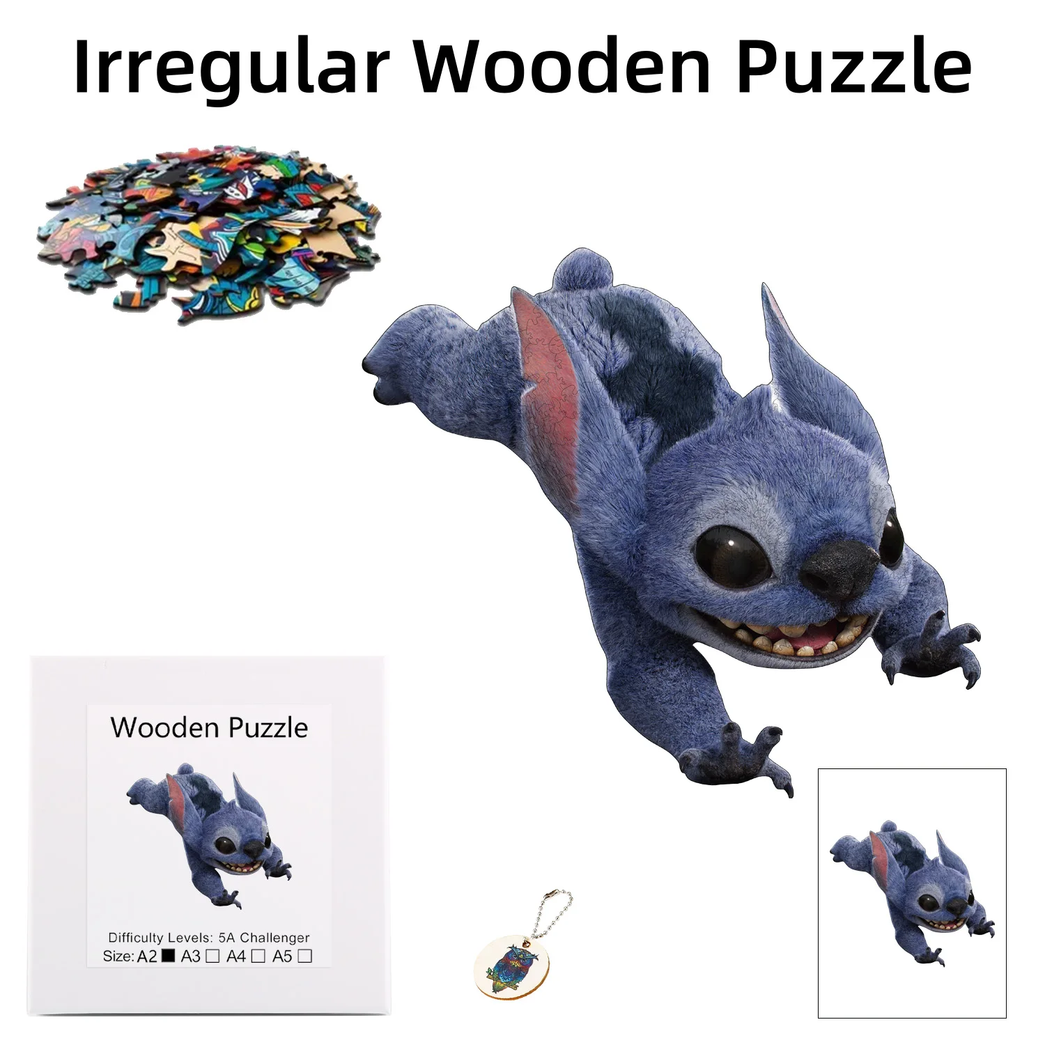 

Disney Alien Sitting On Stiles jigsaw Wooden Puzzle Is The Best Christmas Gift For Children Family And Friends